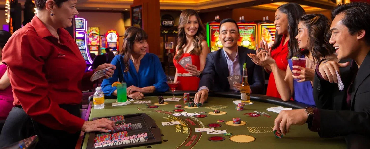 Casino gaming table scene